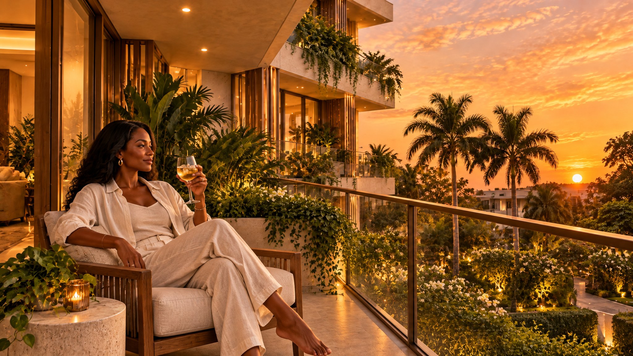 Private balcony overlooking Ikeja GRA